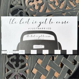 Wedding Getaway Car Window Cling Car Cling Sticker “The Best is Yet to Come”